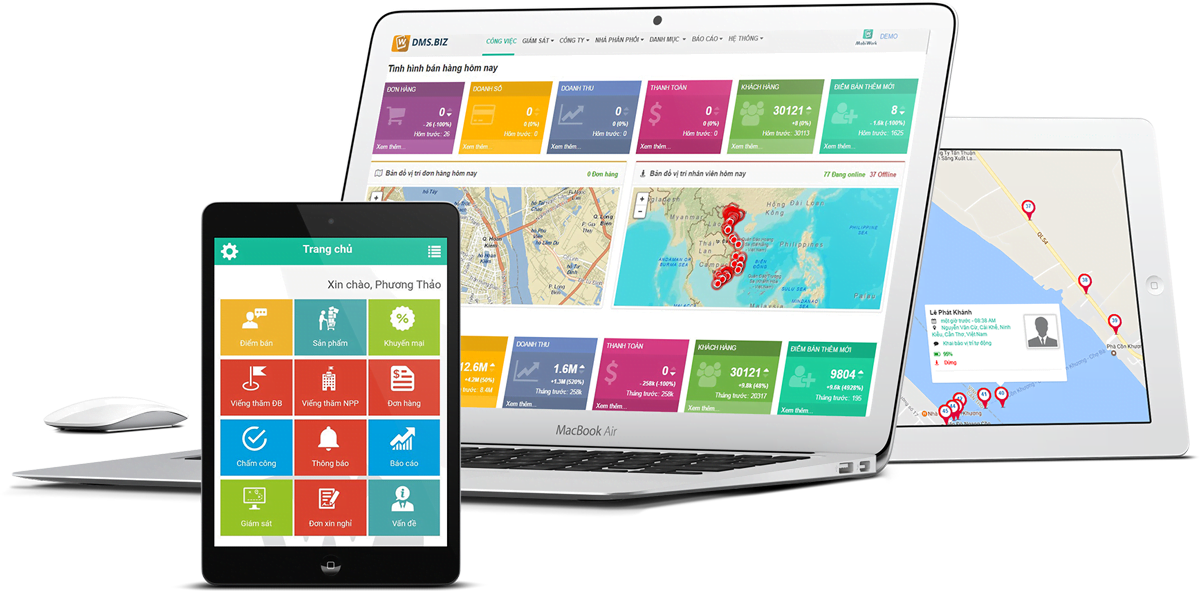Các tính năng chính của phần mềm Mobiwork DMS 