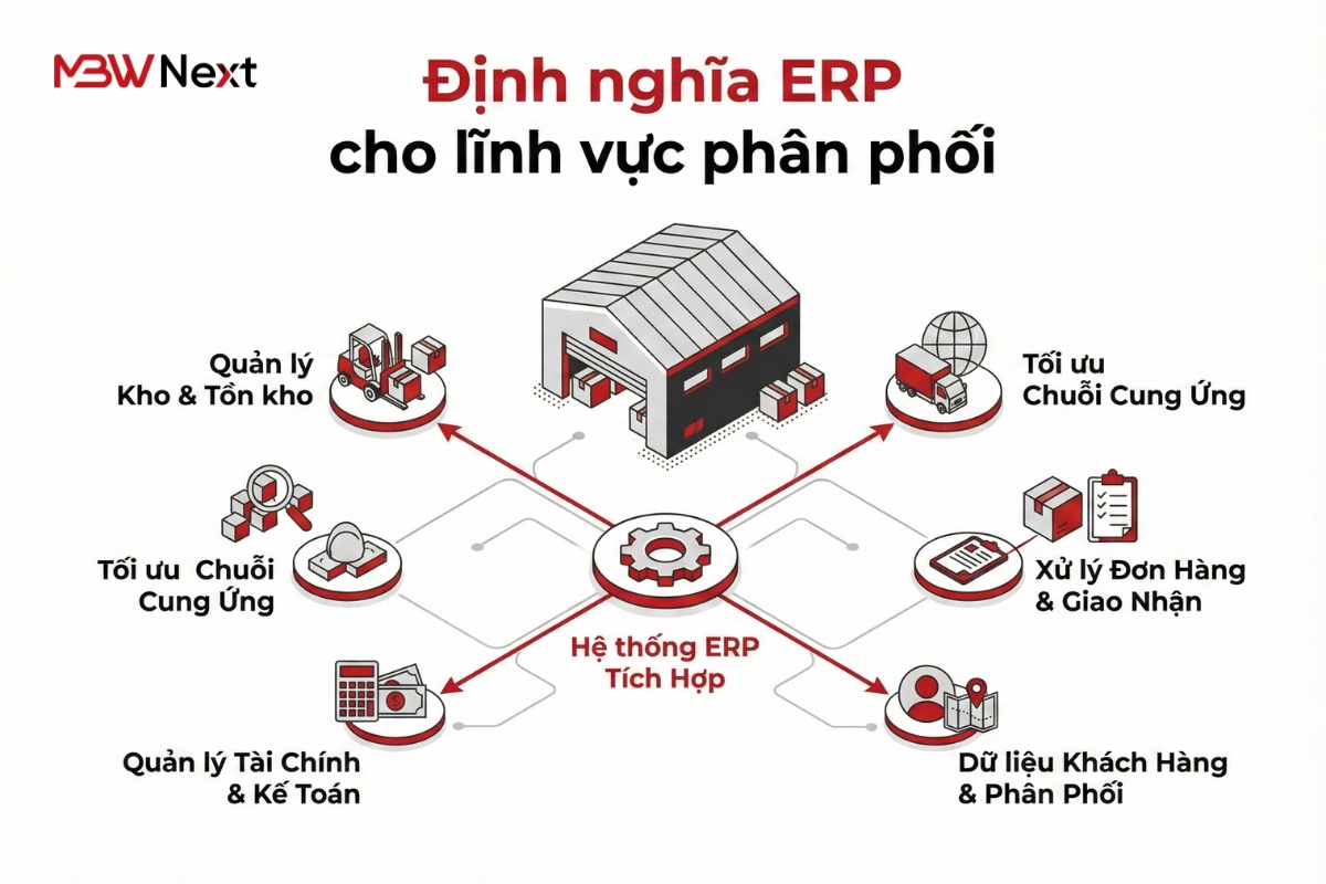 Định nghĩa ERP cho lĩnh vực phân phối