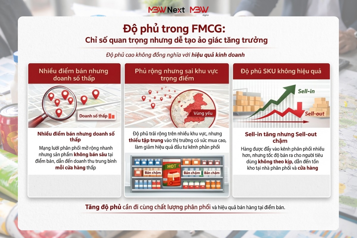 Tại sao độ phủ cao nhưng doanh số thấp? Nguyên nhân gây ảo giác tăng trưởng trong ngành FMCG