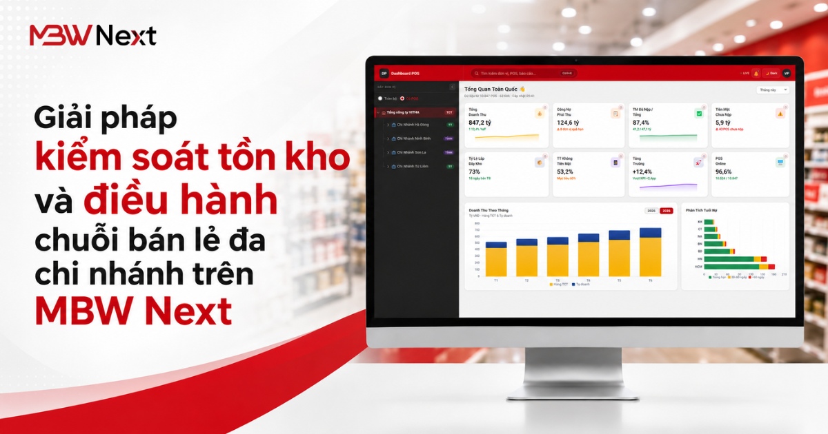 Giải pháp kiểm soát tồn kho tập trung cho chuỗi bán lẻ có đa chi nhánh