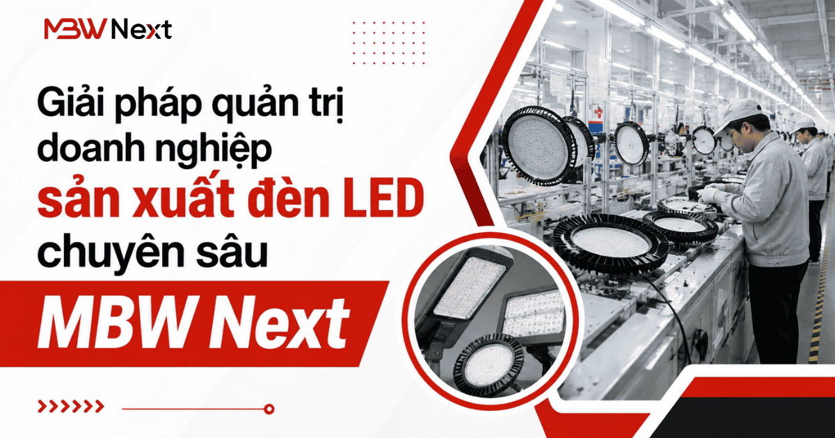 Quản trị doanh nghiệp sản xuất đèn LED hiệu quả với MBW Next