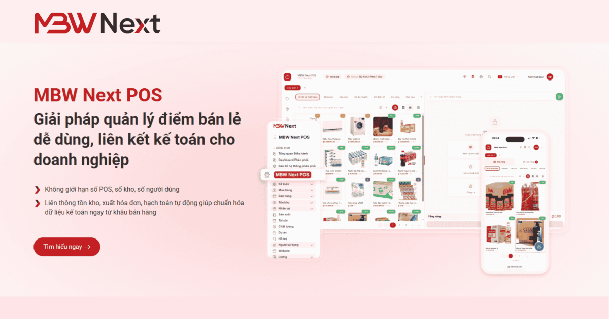 giới thiệu phần mềm POS MBW Next POS