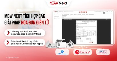 MBW Next quản lý hóa đơn